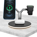 3 In 1 Magnetic Wireless Charger Stand Watch 15W Fast Charging Dock Station For Earbuds Pro